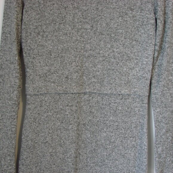 Express Gray Heathered Knit Sweater Dress Long Sleeve Criss Cross Detail Small - Picture 12 of 13